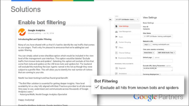 Enable bot filtering